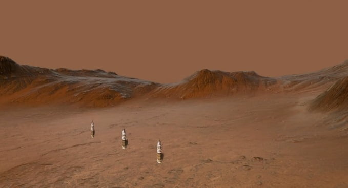 Life On Mars? Three Artificial Towers Found In A Row On The Red Planet