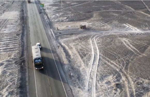Irreparable Damage As Truck Driver Drives Across 2000-Year-Old Nazca Lines