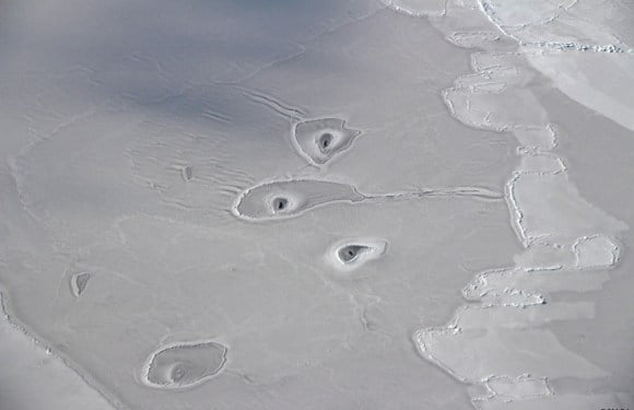 NASA Can’t Explain What Created These Ice Holes In The Arctic Sea